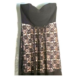 Black lace cocktail dress